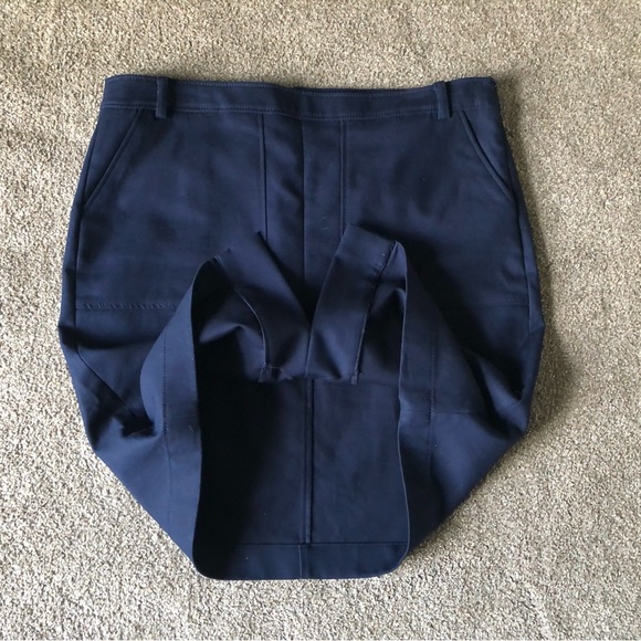 Anne Klein Skirt sz 12 Workwear Career Pencil Straight Pockets Navy Classic - Picture 7 of 12